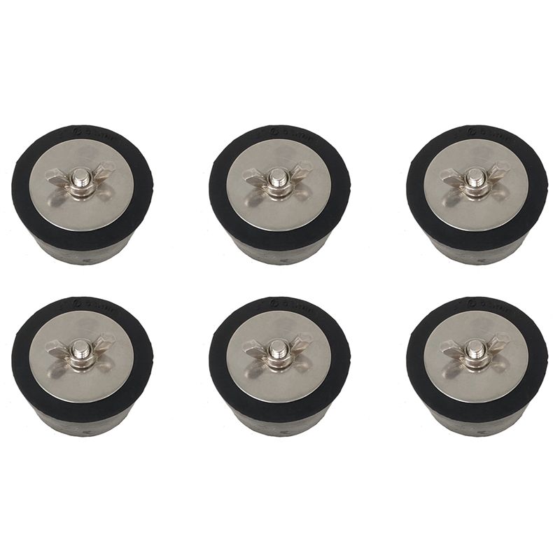 

ABJI-6 Pcs Rubber Stopper Plug Swimming Pool Winterizing Plug For 2 Inch Pipe Hole Swimming Pool Accessories Garden Tools чёрный