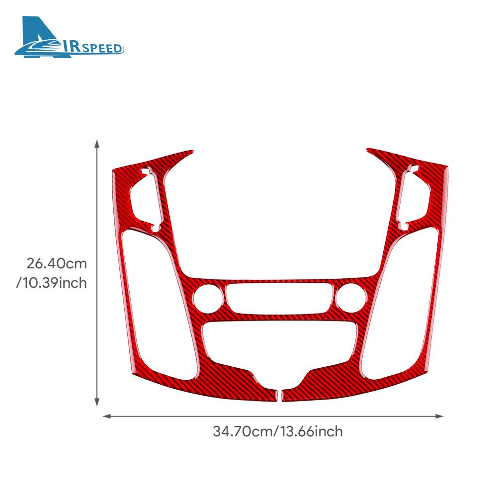 Echter Weicher Karbonfaser-Aufkleber für Ford Focus SE RS ST Ecoboost 2015 2016 2017 2018 LHD RHD Auto Mittelkonsolen-Panel Zubehör