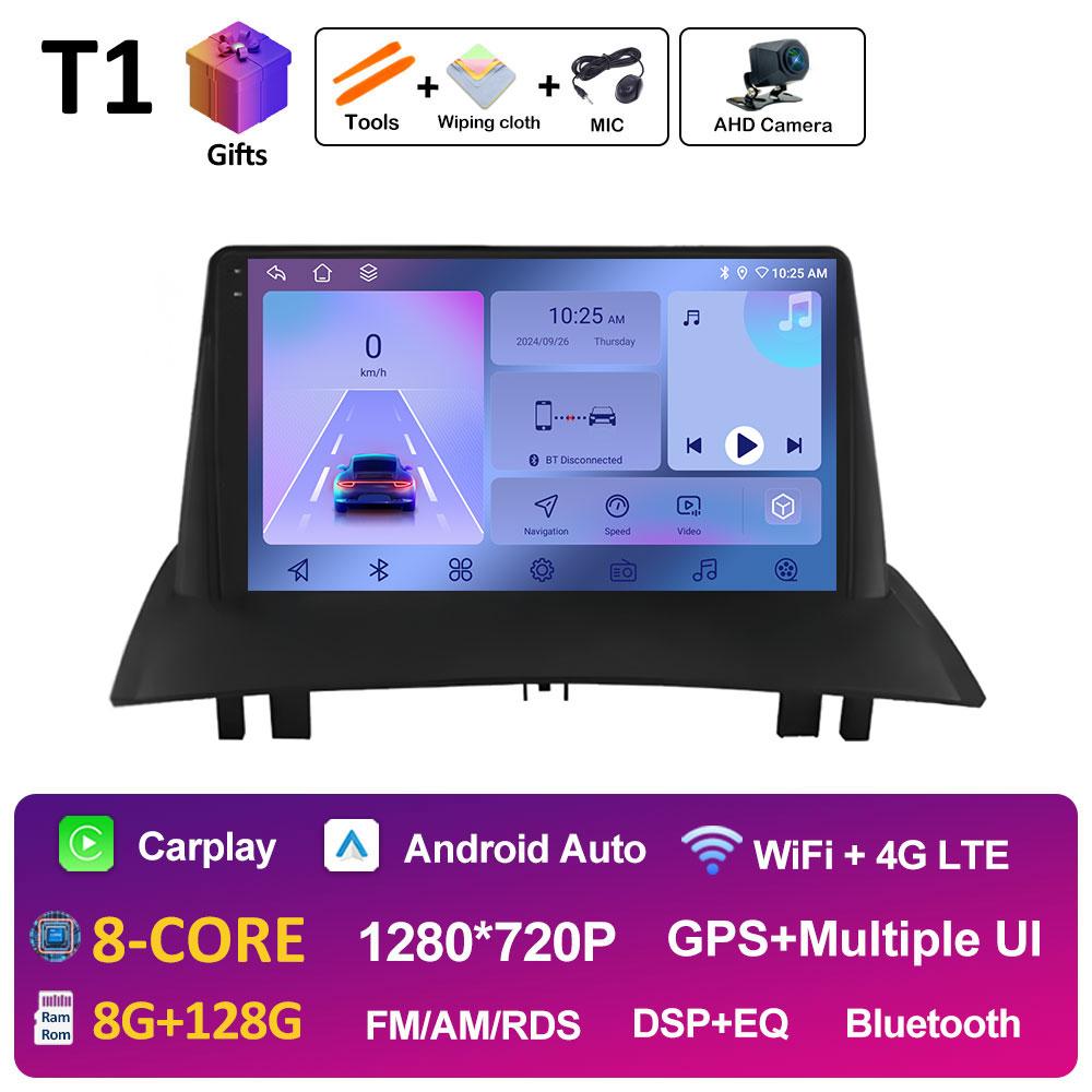 For Renault Megane 2 2002 2003 2004 2005 - 2009 Wireless Carplay GPS Navigation Android 14 DSP Stereo Autoradio Touch Screen 4G