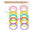 Connecting Rings Rainbow Hanging Ring, Handheld Grasp for Babies And Toddlers, Stroller Car Seat Crib Playmat Attachment Infant