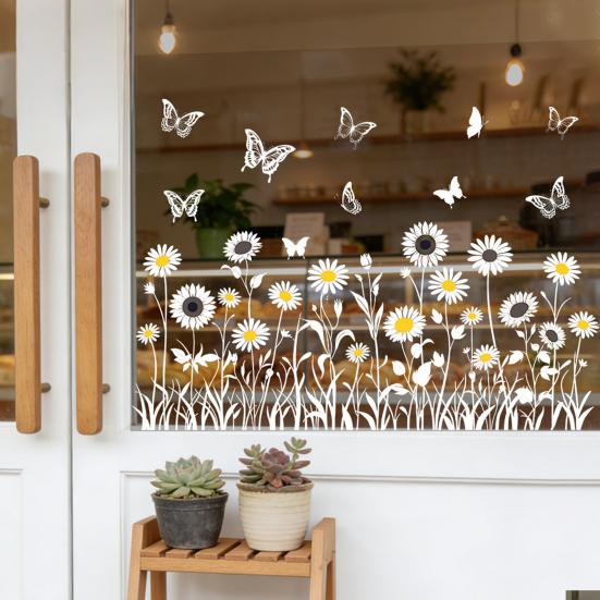 2Pcs Static Glass Sticker Glue-Free Electrostatic Window Clings Double Side Waterproof Window Decors for Glass Doors