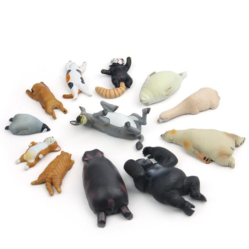 12 Warme und Gemütliche Zoo Corgi Katze, Eisbär und Gorilla Figuren Kühlschrankmagnete