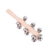 1Pc Wooden Hand Held Bell Jingle Bells Musical Bell Stick Discussion Musical Toy For Adult Ktv Party Kids Game Gift