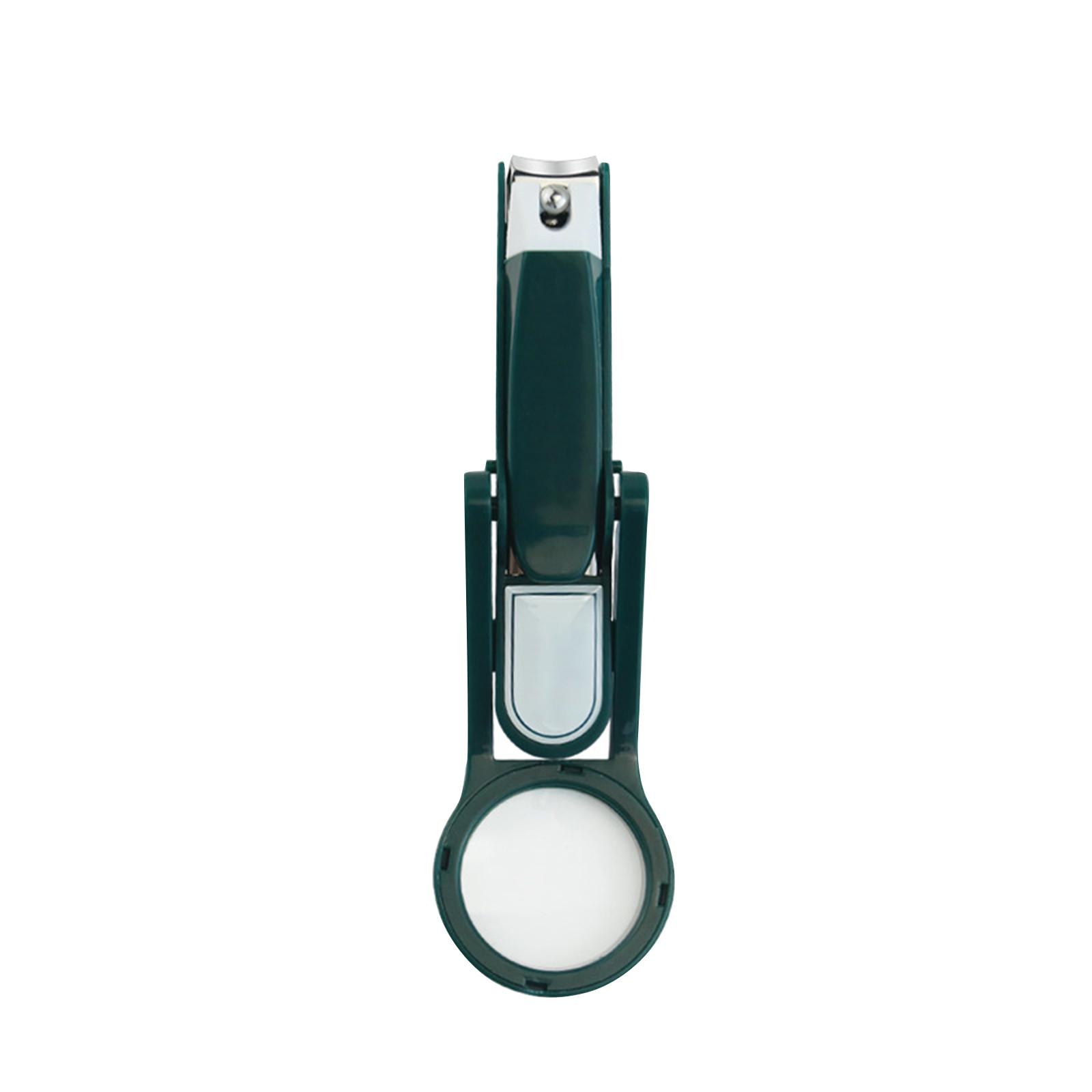 

Кусачки для ногтей с увеличительным стеклом Портативный удобный захват Красота Инструмент для ногтей Ножницы для ногтей Резак для ногтей для пожилых людей, One Size зелёный