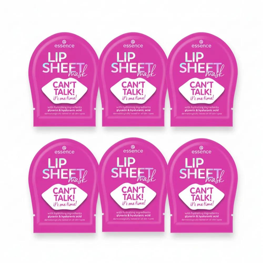 Essence Lip Mask Lip Pack Lip Sheet Set Hyaluronic Acid Moisturizing Lip Pack Germany 1 sheet, 6 pieces