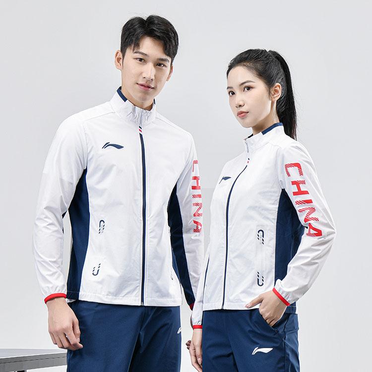 Li Ning Outdoor Casual Sports Zip Stand Collar Long Sleeve Jacket Unisex Jacket Standard-White AYYT001-1