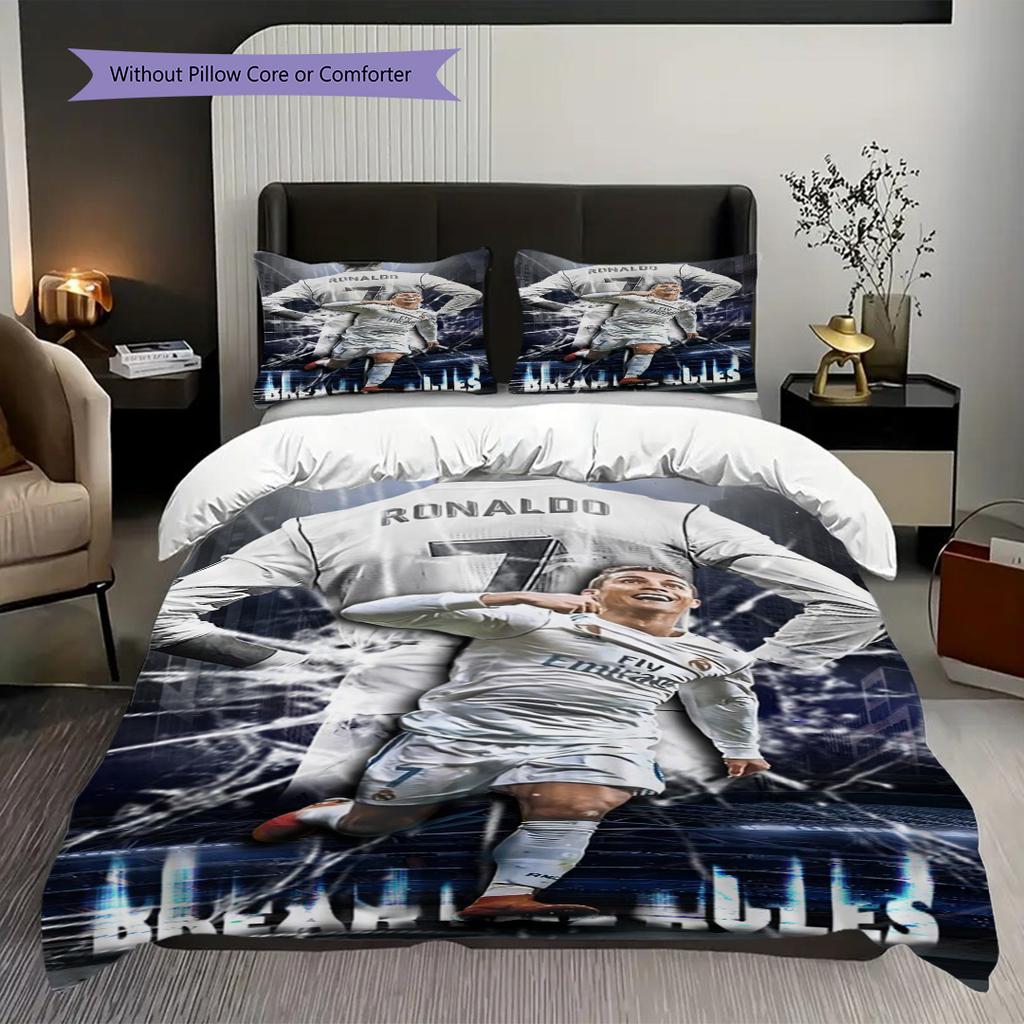 Ronaldo Legend Pitch Bedding Without Core 1 Duvet Cover 2 Pillowcase Without Core Duvet Cover And Pillowcase Soft And Comfortable