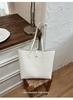Women's Retro Woven Texture Tote Bag - Stylish Large Capacity Shoulder Handbag for Daily Commute