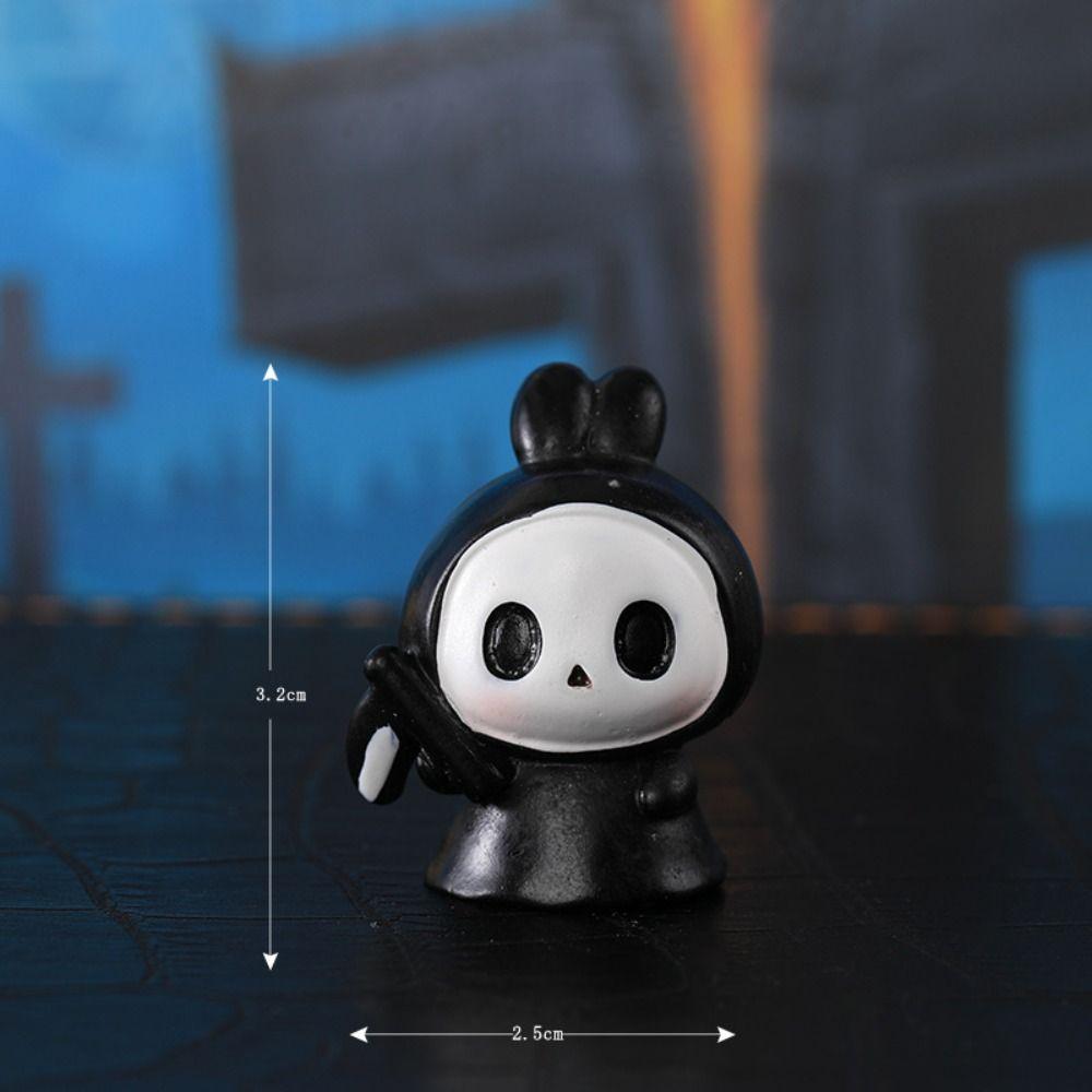 Rabbit Halloween Decorations Figurine Cartoon Rabbit Ghost Micro Ornaments  Halloween Decorations