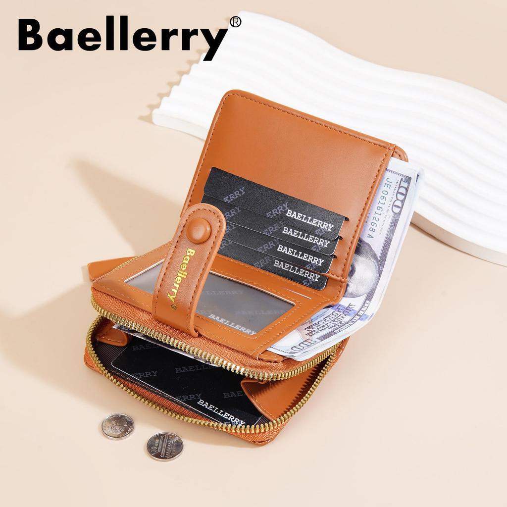 Elegancki damski portfel o fakturze kamienia z wieloma przegródkami na karty i kieszenią na monety zapinaną na zamek.