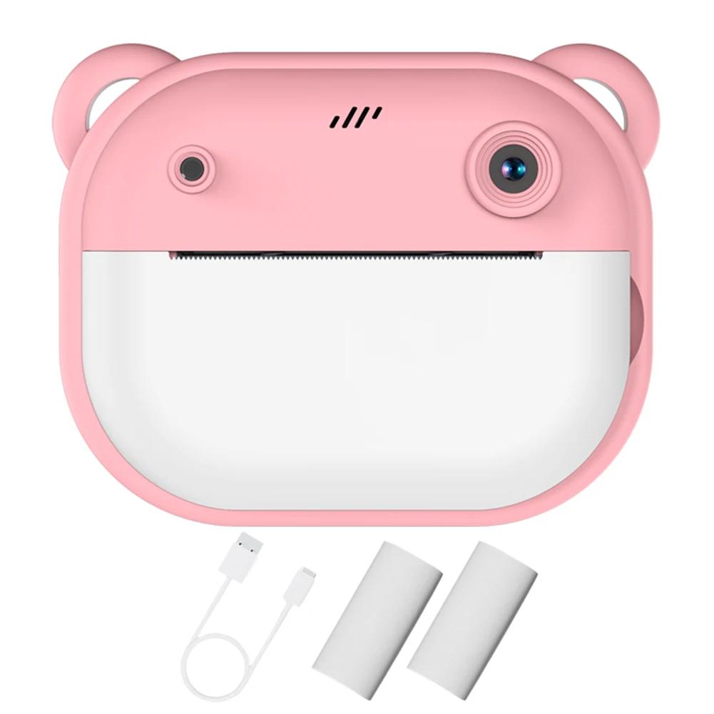 Kids Mini Instant Print Camera 2.0Inch IPS Screen Child Camera 24MP HD 1080P Video Selfie Video Camera for Girls Boys Aged 3-12