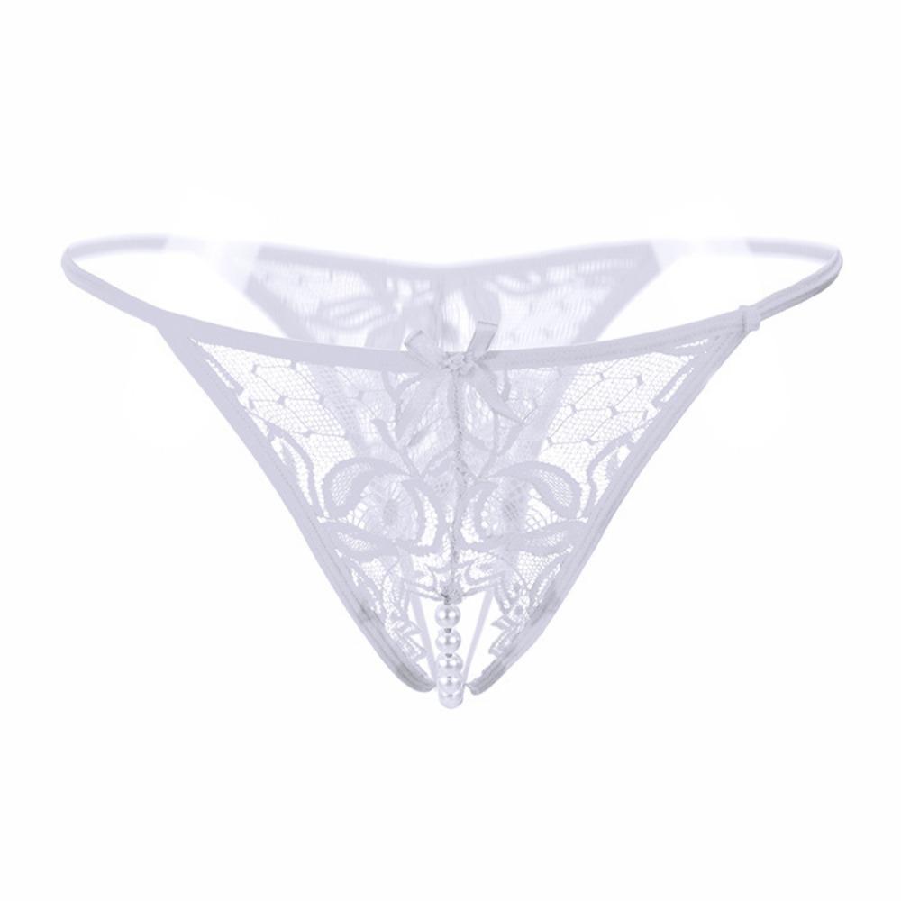 Open Panties Female Interest Temptation Lace Low Waist Ultra-thin Transparent Mesh Sexy Hot Women's Thong Open Crotch