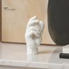 PLA Sculpture for Gifts Hand Holding Heart 3D Printed Figurine, Modern Minimalist Sculptural Desk Decor, Romantic Ornaments Home Accent Shelf