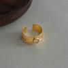 Ins Minimalist Style Combination Ring Plain Ring Jade Love Diamond Gold and Silver Versatile Commuter Stacked Open Ring