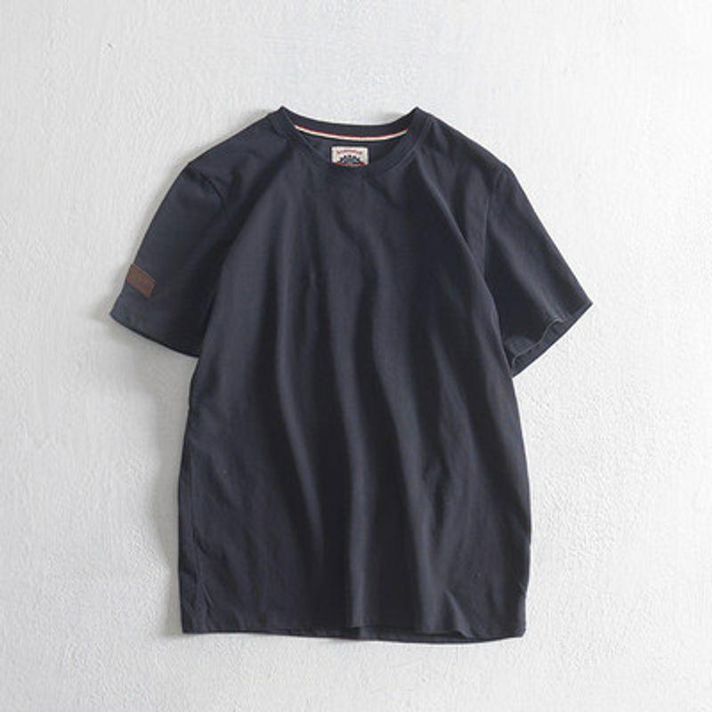 Export Short Sleeve Label Cutting Original Order Men's 100% Cotton T-shirt