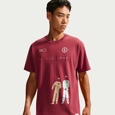 Nike Sportswear T Shirts Men s Team Red Crew Neck Moderate XS