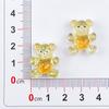 Cartoon Glitter Bear Resin Accessories: DIY Hair Clips, Ties, Crocs Charms, Magnets & Phone Case Decor