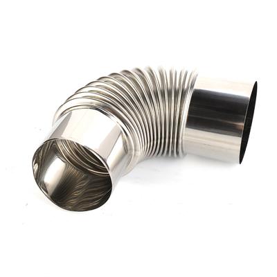 Stainless Steel 90 Degree Multi Flue Stove Pipe 60/70/80mm Silver For Stoves Fireplaces Stoves Part