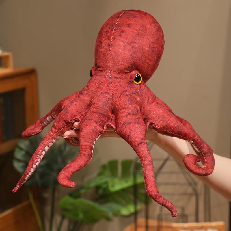 Lebensechte Rote Oktopus Plüschtier Gefüllte Simulation Meerestier Puppe Imitation Plüschtier Weiche Haptik Für Kinder Sammler