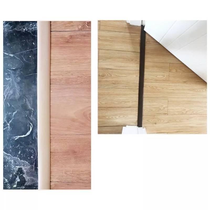 Durable Pvc Transition Strip For Seam Concealment Self Adhesive Design For Modern Home Decor In Bathrooms Living Rooms And Sports Areas