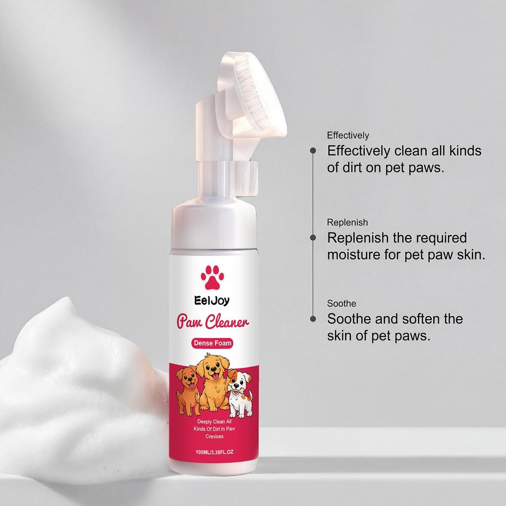 EelJoy pet paw cleaner has delicate foam, rich and fresh fragrance, easy to clean up cats and dogs every day 100ml