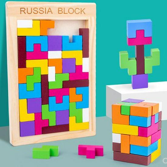 Seven-Layer Wooden Rainbow Stacking Tower - Early Education Toy for Infants