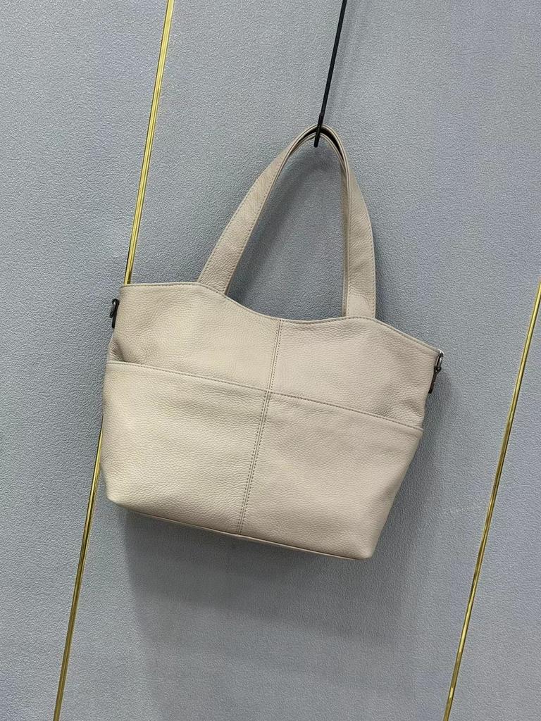 2026 New Arrival Genuine Leather Women's Large Capacity Tote Bag - High-Quality Single-Shoulder Purse Ladies' Underarm Hobo Bag