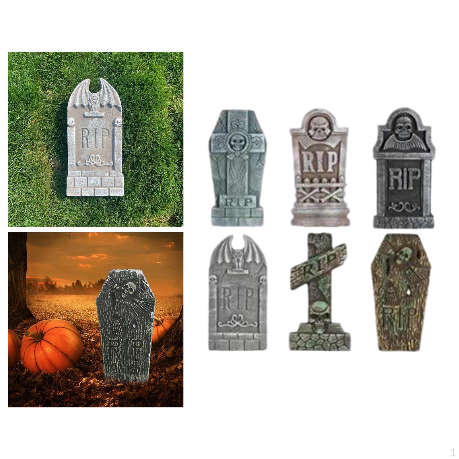

6x пена украшений надгробия, страшное и смешное 17 кладбище Хэллоуина