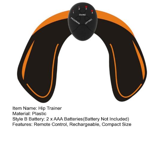 Hips Trainer Stimulator U-Shaped Cushion Remote Control Electronic Muscle Toner Smart Wearable Butt Lifting Machine