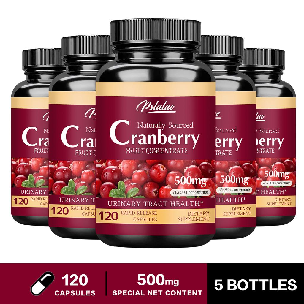 Pslalae Cranberry Fruit Concentrate Capsules 120 Count 500mg — Daily Wellness, Nutritional Support, Antioxidant Support