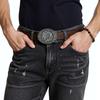 Stylish Metal Belt Buckle With Rose Design 4.0 Inner Diameter For Men Women Fashion Accessory