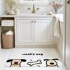 Little Animals Doodle Floor Mat Absorbent Floor Mat Non-Slip Entrance Rug for Bathrooms Restrooms and Toilets