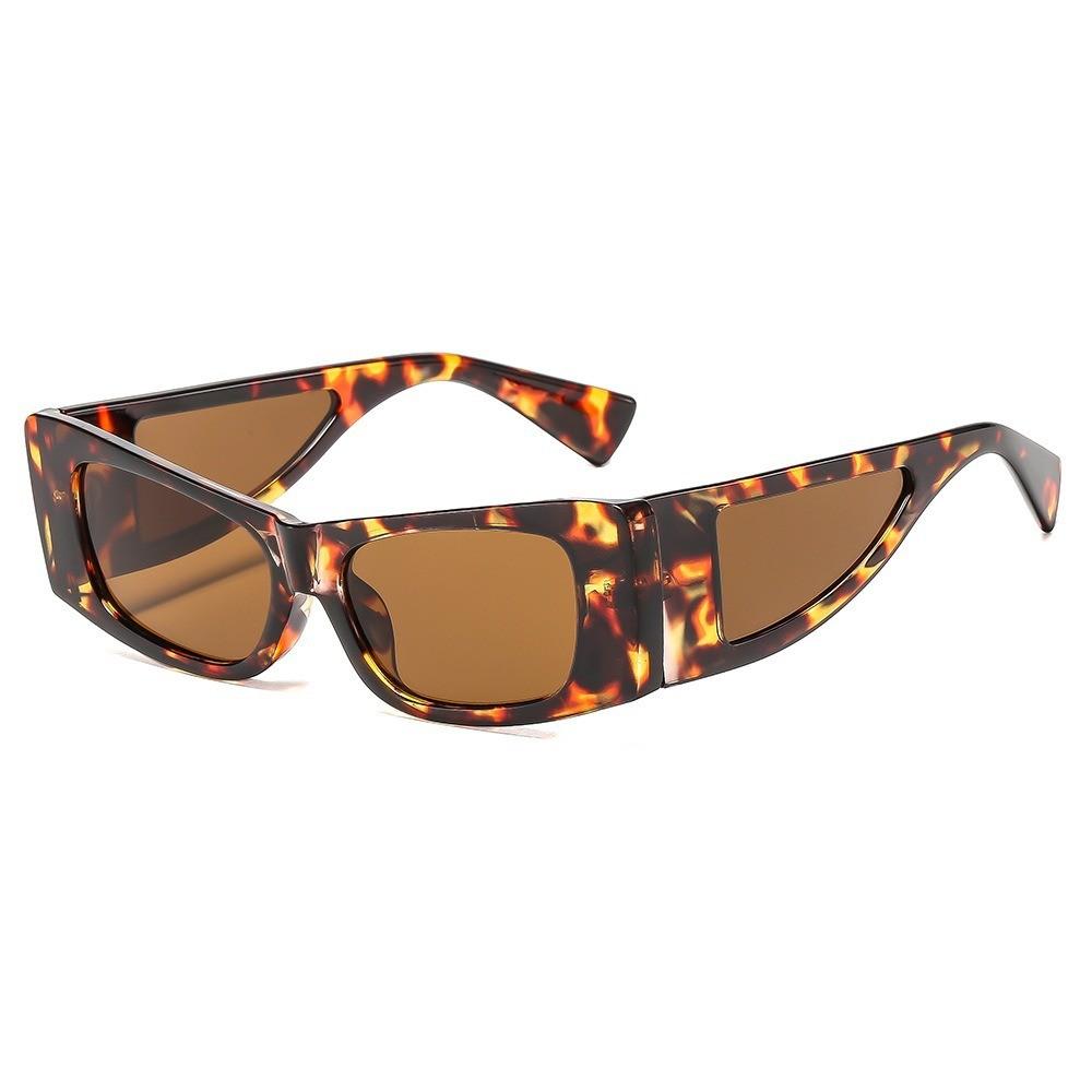 

Oversized Square Sun Glasses With Uv Protection For Beach And Outdoor Activities Leopard TeaLens
