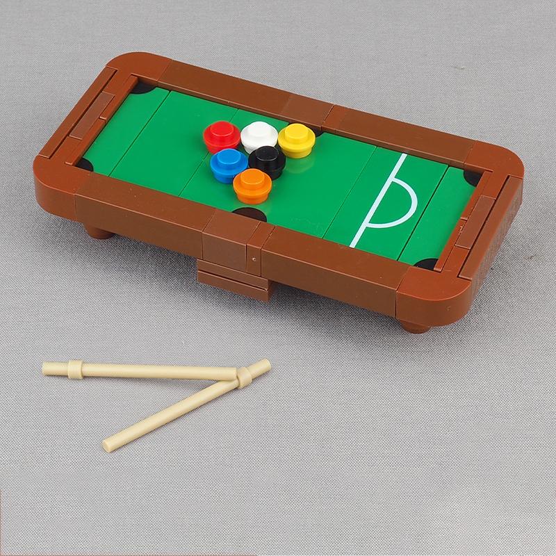 MOC Arena Building Blocks Racing Console Poker Board Game Mahjong Machine Yacht Patrol Boat Billiards Ice Hockey Table Brick Toy