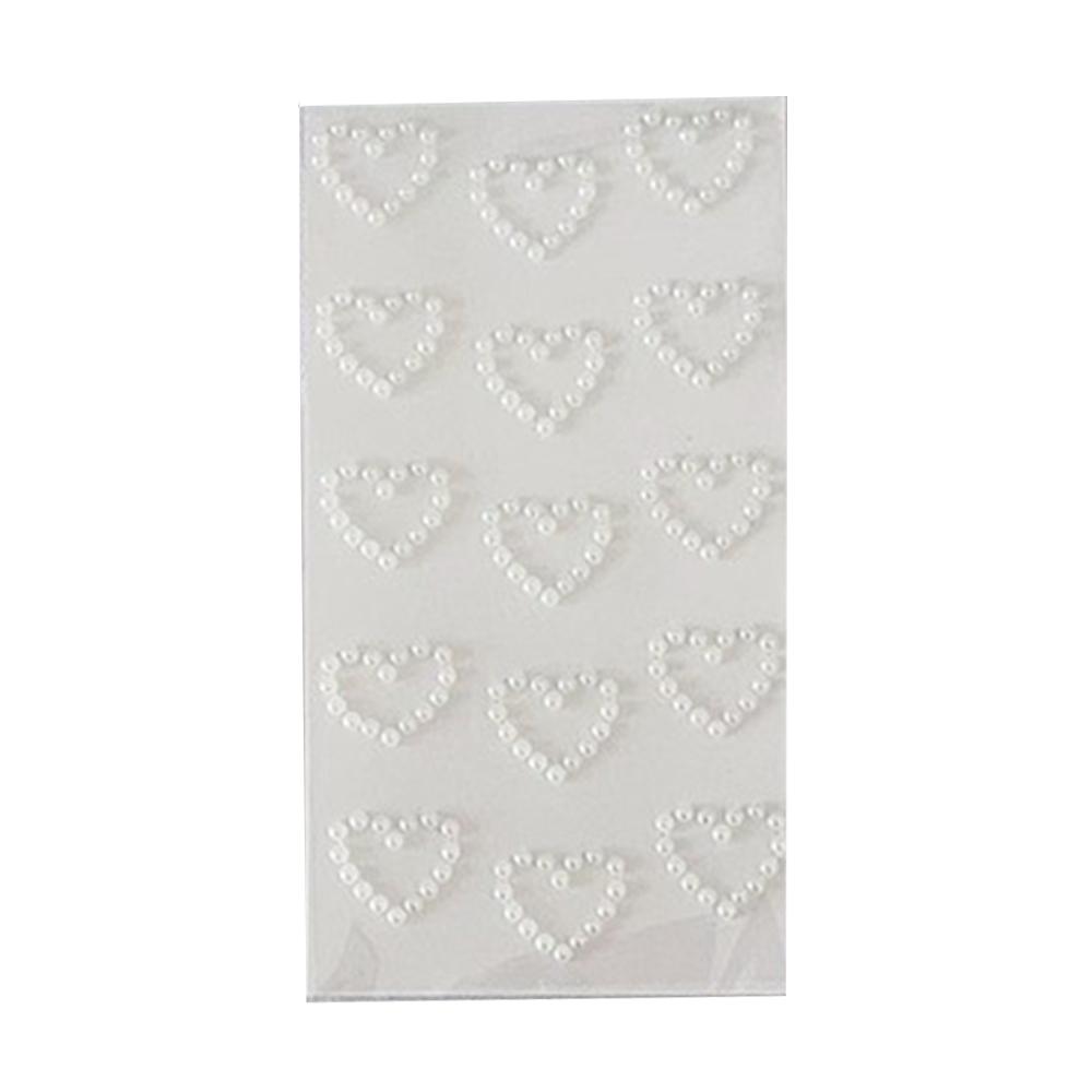 Star Heart Crystal Decoration Stickers Acrylic Imitation Pearl Stickers Gemstone Card Handmade Sticker For Girls DIY Art Supplie
