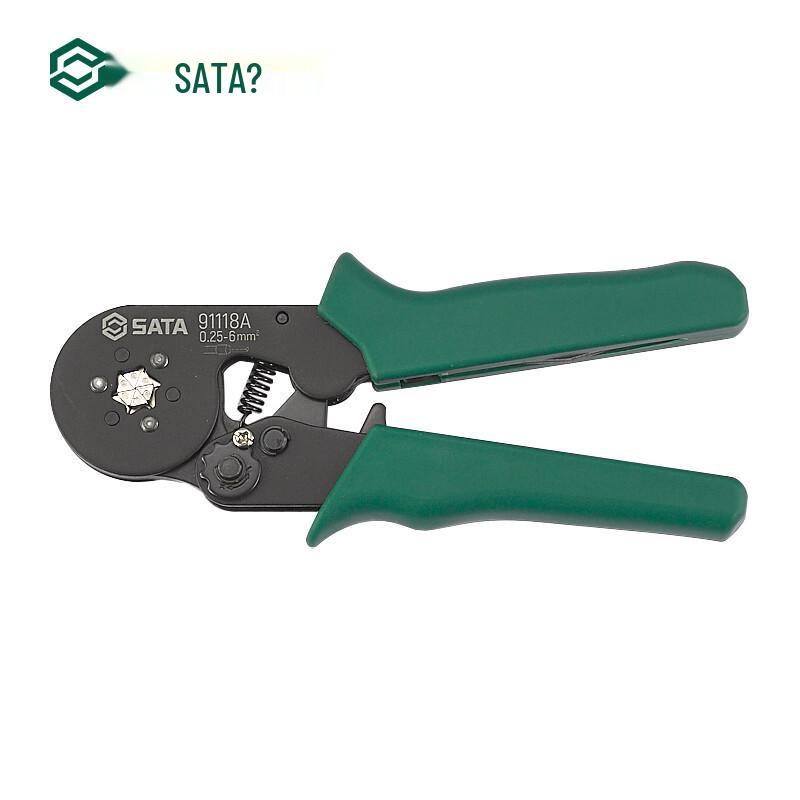 SATA 7-inch Self-Adjusting Hexagonal Terminal Crimping Pliers