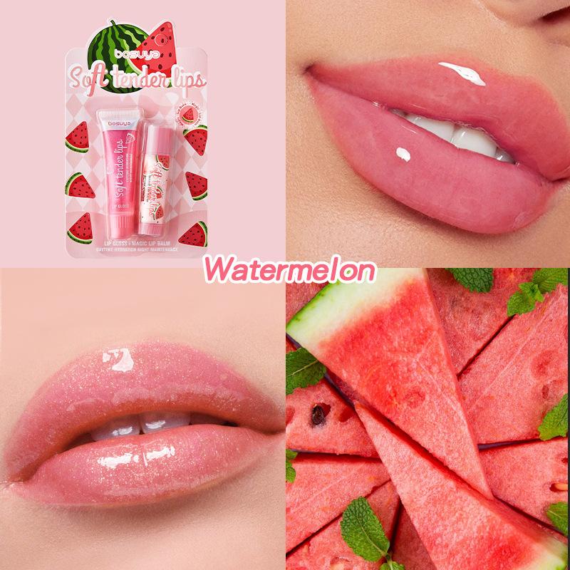 Magic Color Change Lip Balm Shimmering Gloss 2 Pack Set Hydrating Moisturizing Lip Care Combo