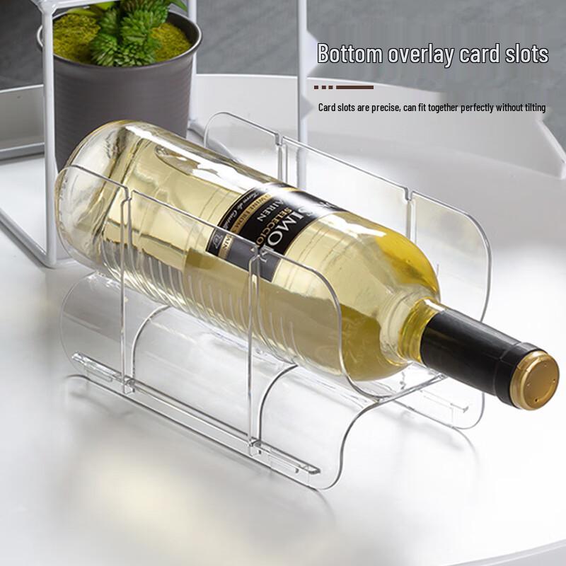 Zhi Shi Stackable Transparent Wine Bottle Storage Rack