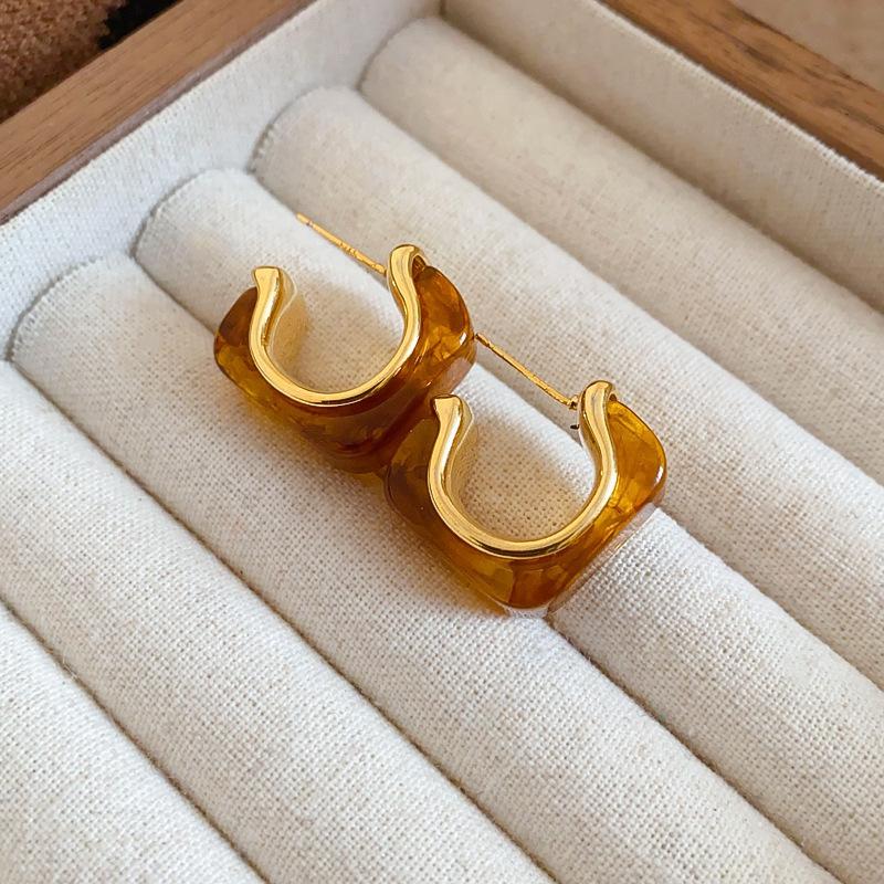 Candy Resin Acrylic Earrings Summer Colorful Sweet Fashion Jewelry for Girls Youthful Style for School Beach Outfits
