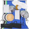 Day and Night - Day and Night Photo Studio Kit Softbox, Umbrellas, Background and Reflector