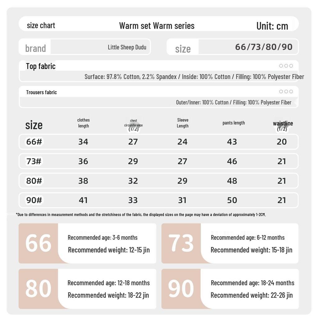 Jesienno-zimowy zestaw wyjściowy dla dziewczynki: Lekkie wypełnienie bawełniane 80g, Ciepłe i urocze ubranka dla noworodków