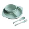 Wheat Straw Children Dividing Plate Household Solid Simple Plastic Students Dining Tableware Fashion Nordic New Thicken Dish