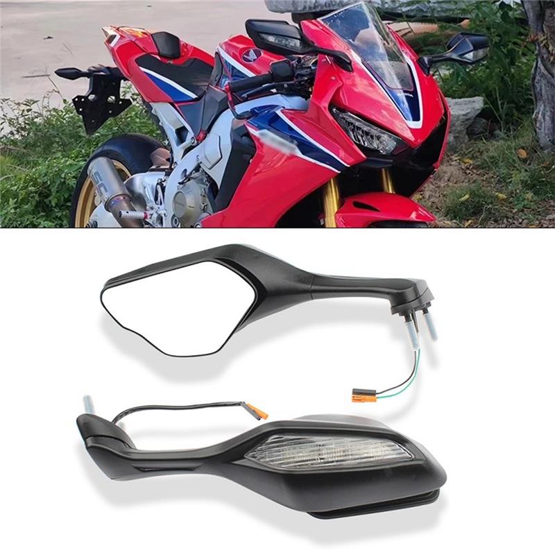 Motorcycle Mirror Turn Signals Light Rear View Rearview Mirrors For Honda CBR1000RR CBR 1000 RR CBR1000 RR 2017- Parts-A87Q