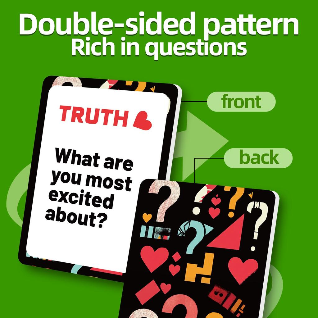 50 Couple Cards, Warm Up Friend Interactive Game Cards