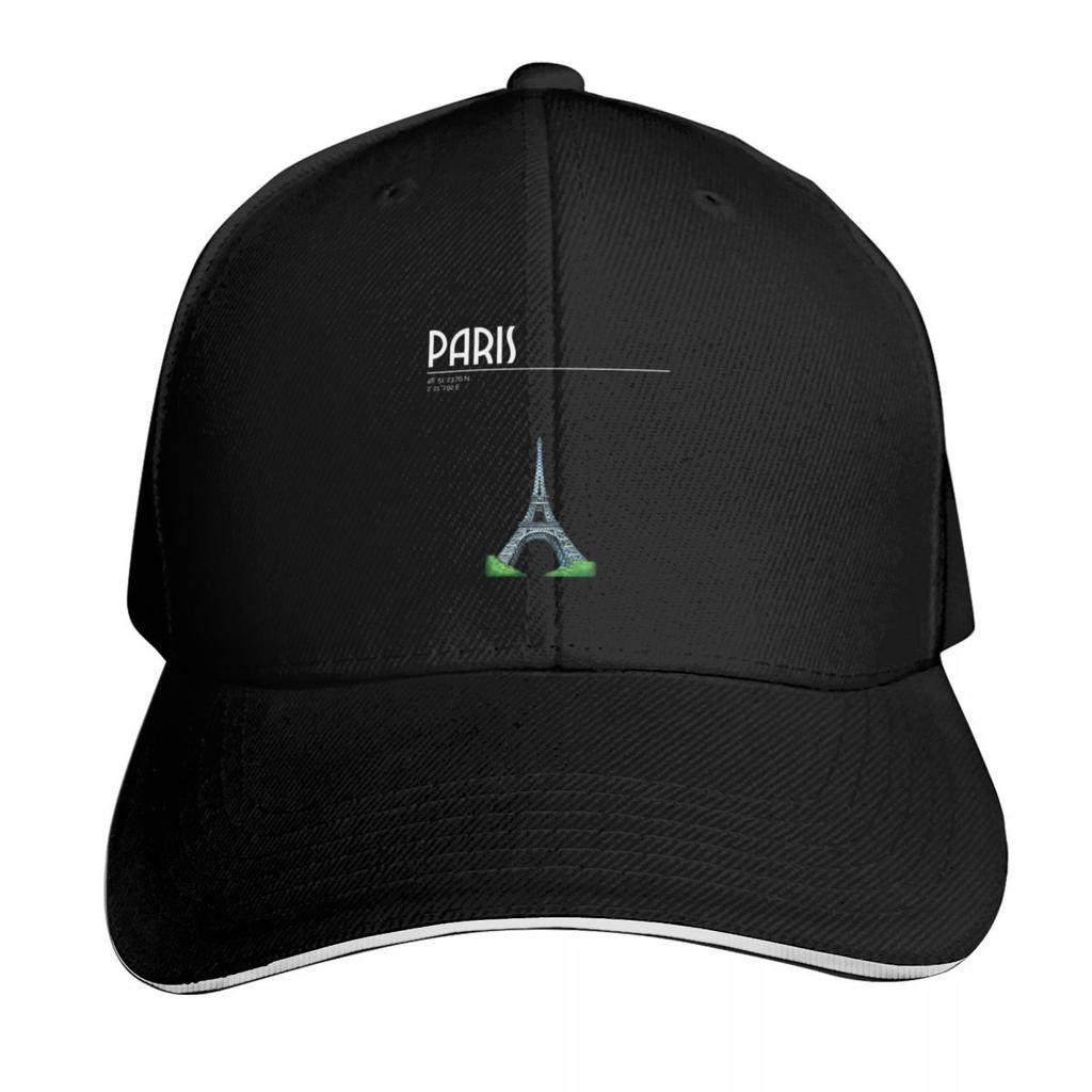 Paris Frankreich Eiffelturm Koordinaten Baseballkappe Bommelmütze Unisex große Größe Hut Sonnenkappen Rugby Baseball Unisex Damen