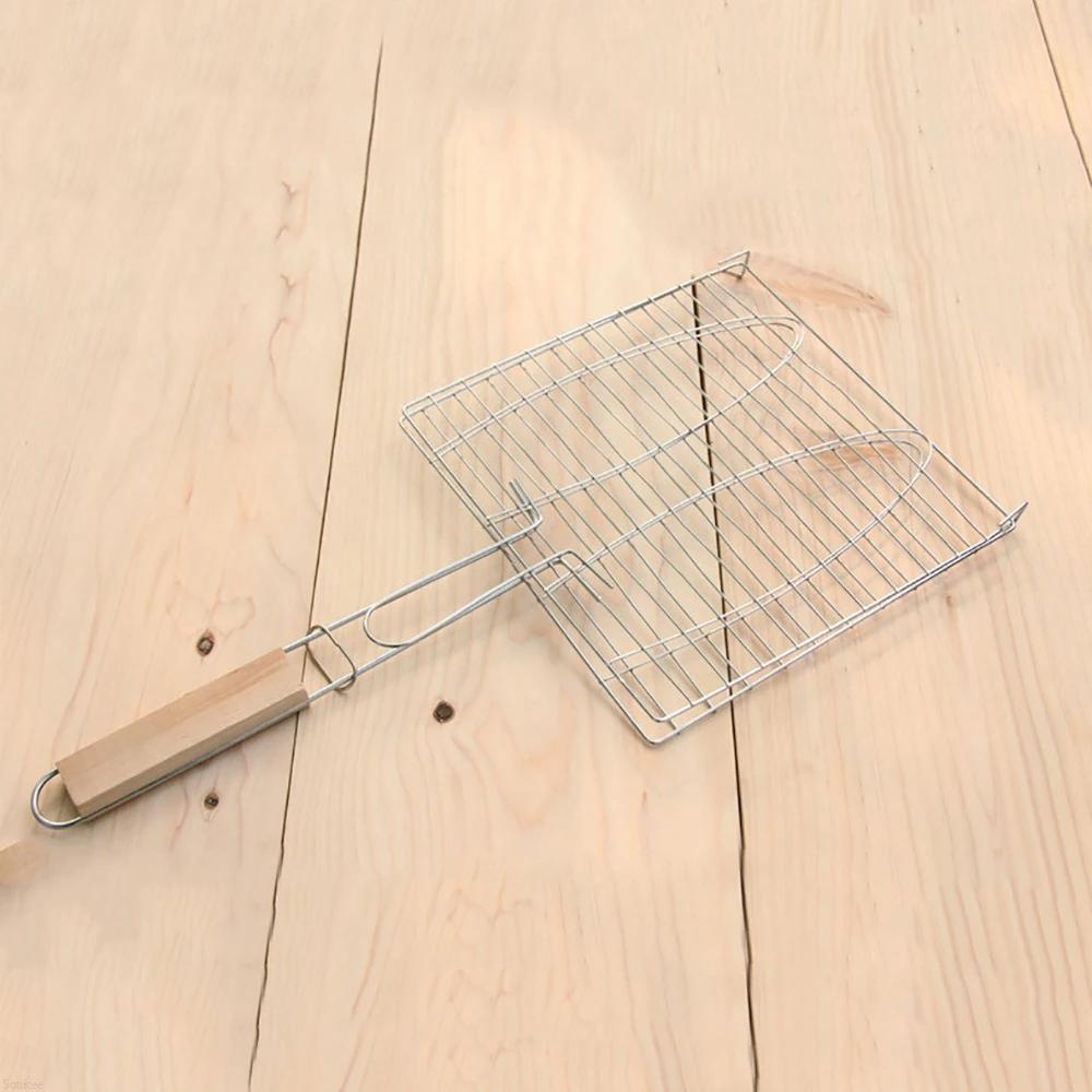 Antihaft-Grillnetz, faltbares Grillnetz, tragbares Grillkorbnetz, Fischfleisch-Hamburgernetz, Camping-Picknick-Werkzeug