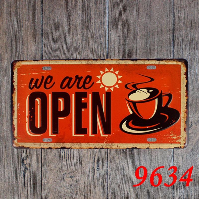 Retro Tin Painting Coffee Shop Bar Restaurant European And American Decoration