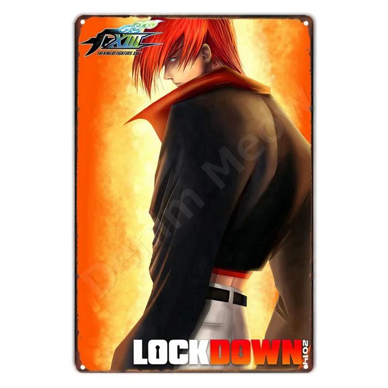 The King Of Fighters Anime Vintage Metal Sign, Wall Art Poster, Fighting Games, Retro Sign For Bar,Club,Man Cave,Home Wall Decor