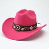 Weicher Filz Western Cowboyhut Breiter Rand Sonnenhut Vintage Fedora Hut Feier