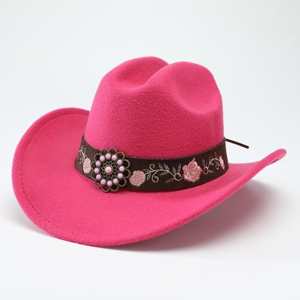 Weicher Filz Western Cowboyhut Breiter Rand Sonnenhut Vintage Fedora Hut Feier